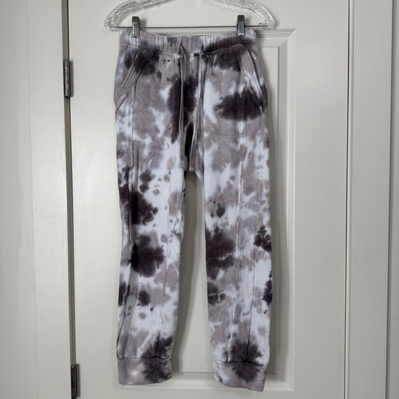 Free People FP Movement XS Work It Out Joggers Sweat Pants Gray Tie Dye Lounge - Picture 2 of 9